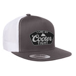 I Like My Cooter Tight Flat Bill Leather Patch Hat