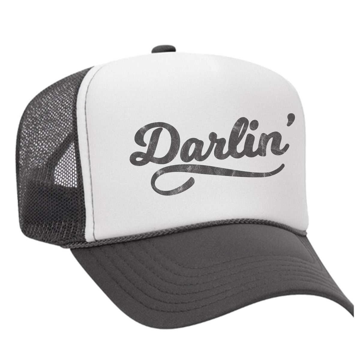 Darlin' Foam Trucker Hat - Charcoal / White