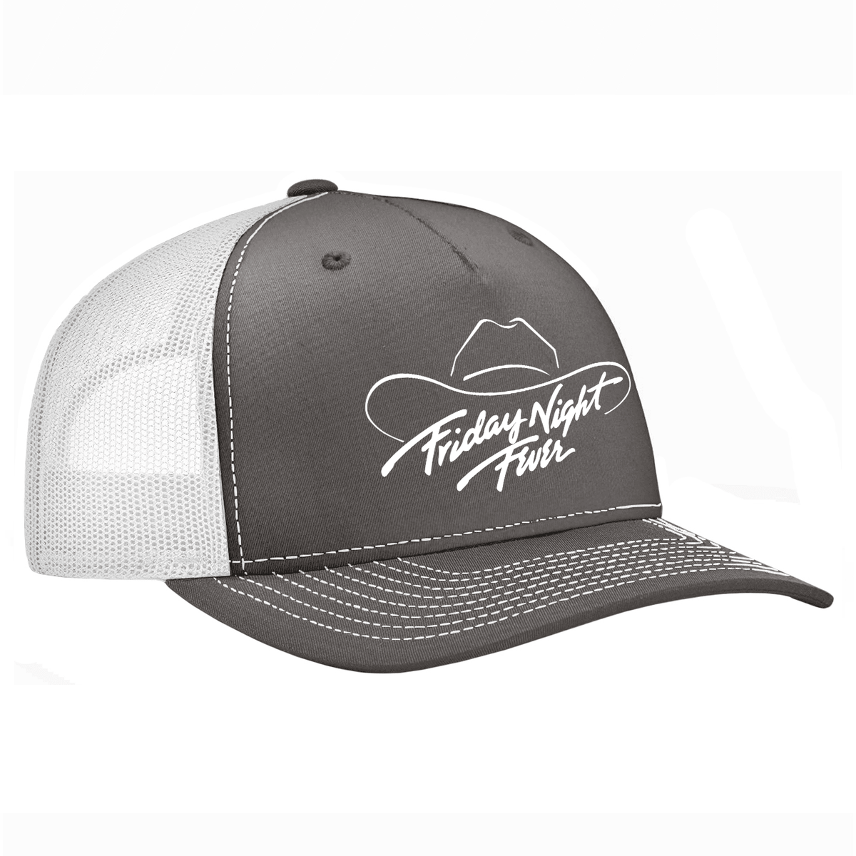 Friday Night Fever 112 Trucker Hat - Charcoal / White