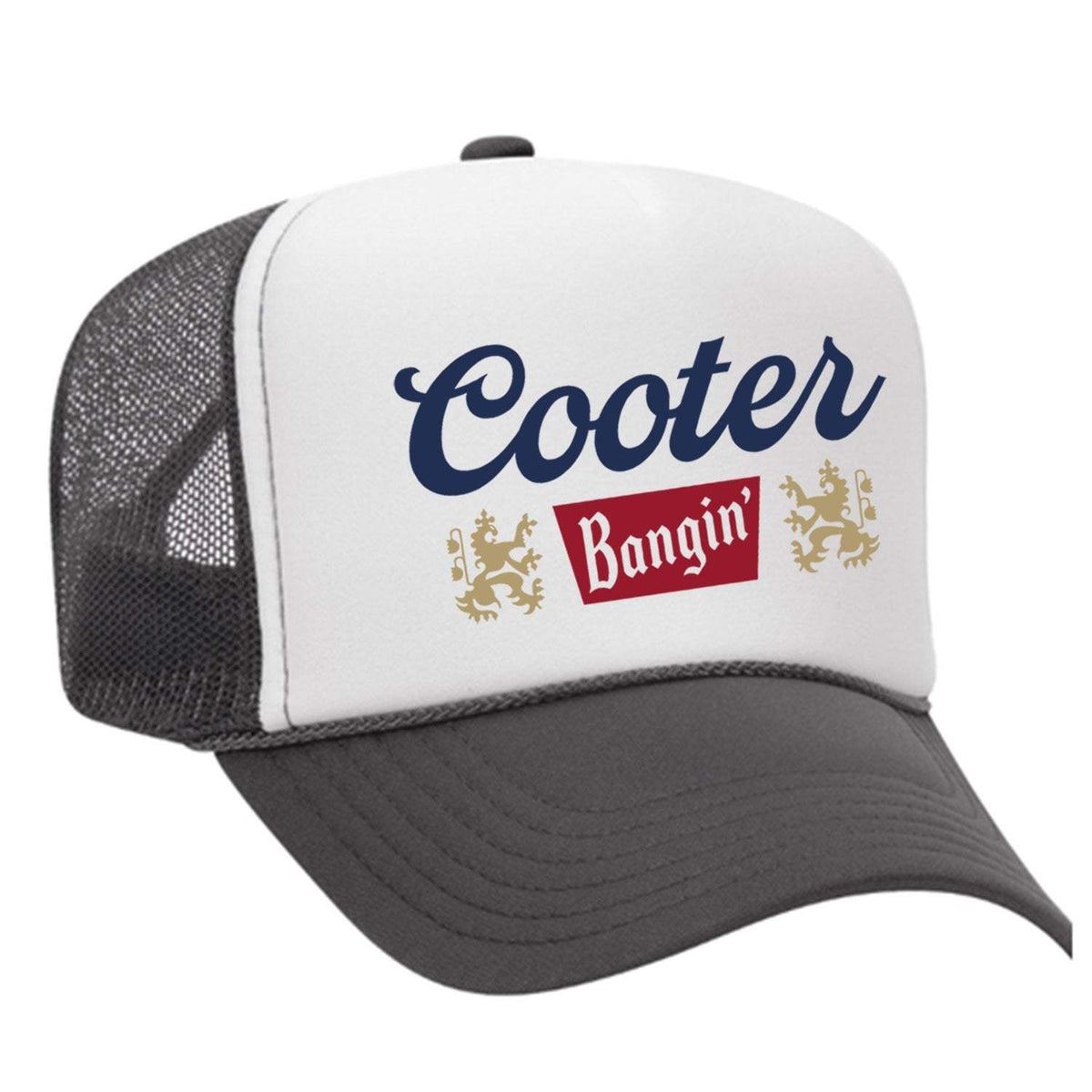 Cooter Bangin Foam Trucker Hat - Charcoal / White