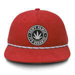 Don't Panic It's Organic Flat Bill Rope Leather Patch Hat