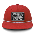 Howdy Darlin' Flat Bill Rope Leather Patch Hat