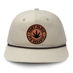 Don't Panic It's Organic Flat Bill Rope Leather Patch Hat