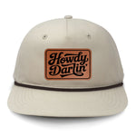 Howdy Darlin' Flat Bill Rope Leather Patch Hat