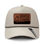 Choked A Cougar Performance Leather Patch Hat
