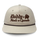 Daddy Needs A Cig Embroidered Flat Bill Hat