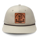 Chief Pokalotatwat Flat Bill Rope Leather Patch Hat