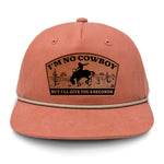 I'm NoCowboy Flat Bill Rope Leather Patch Hat