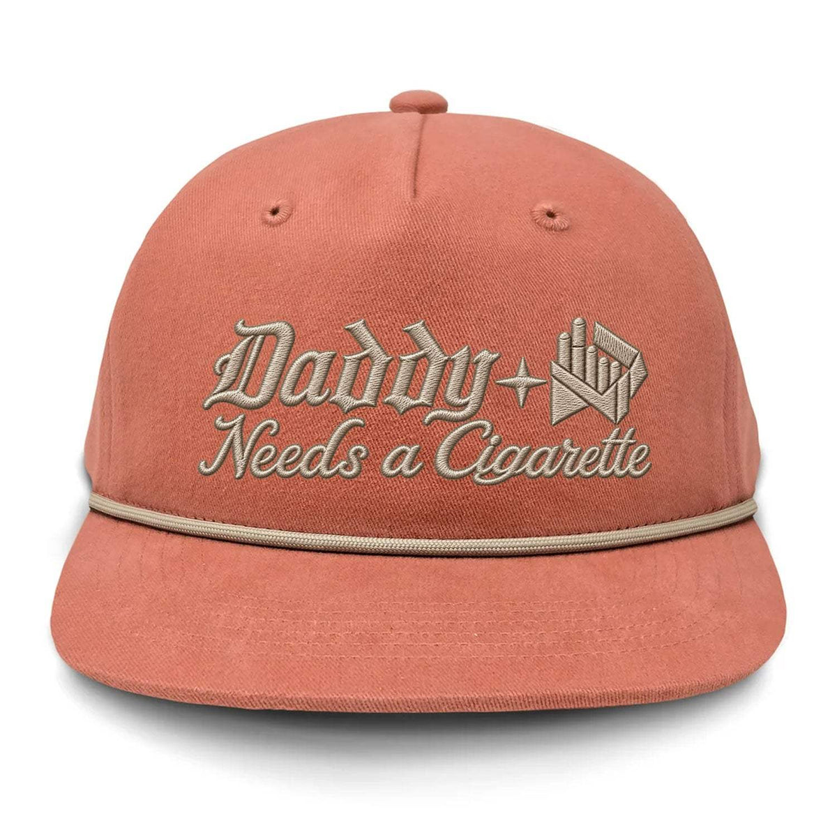 Daddy Needs A Cig Embroidered Flat Bill Hat - Cutthroat