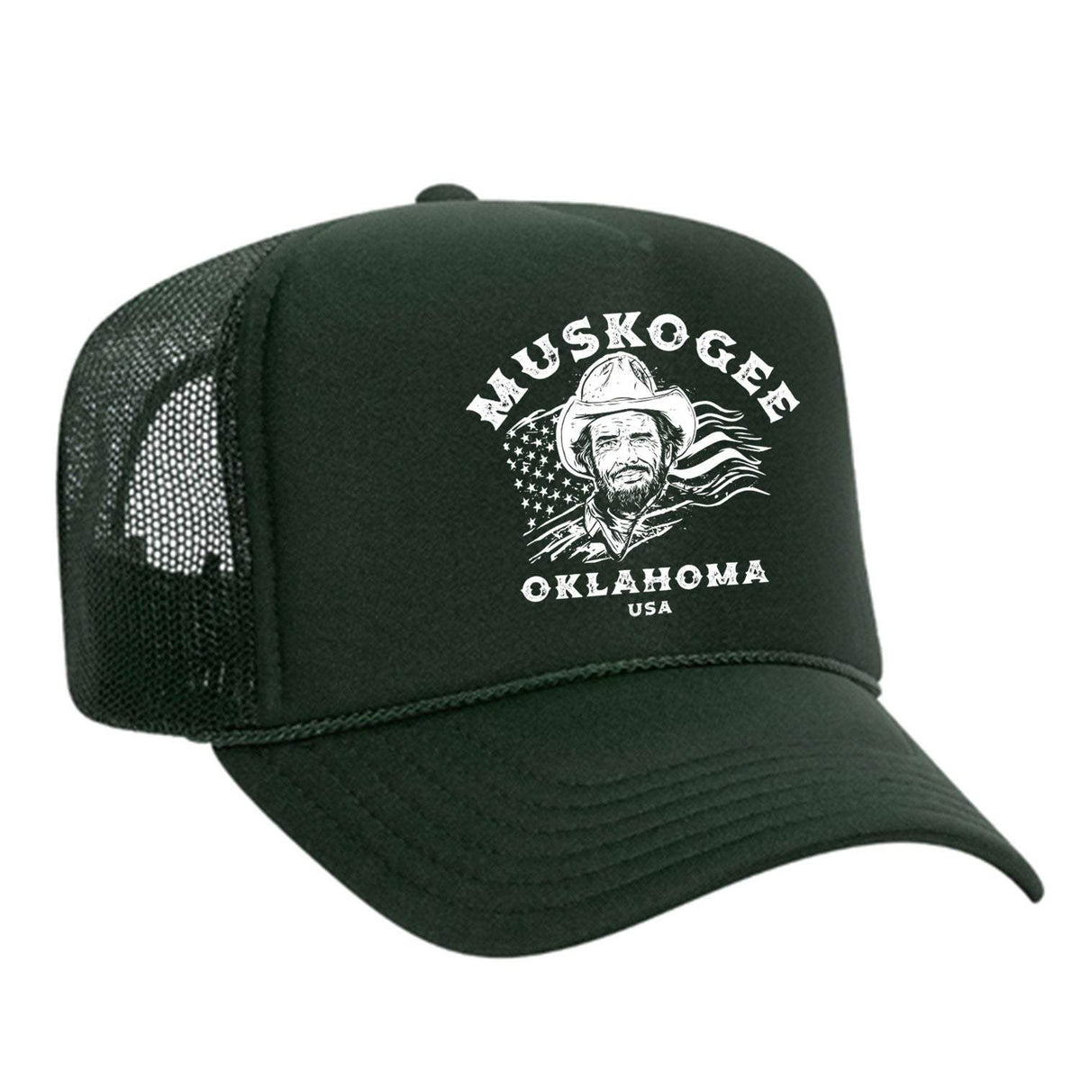 Haggard Old Flag Foam Trucker Hat - Dark Green