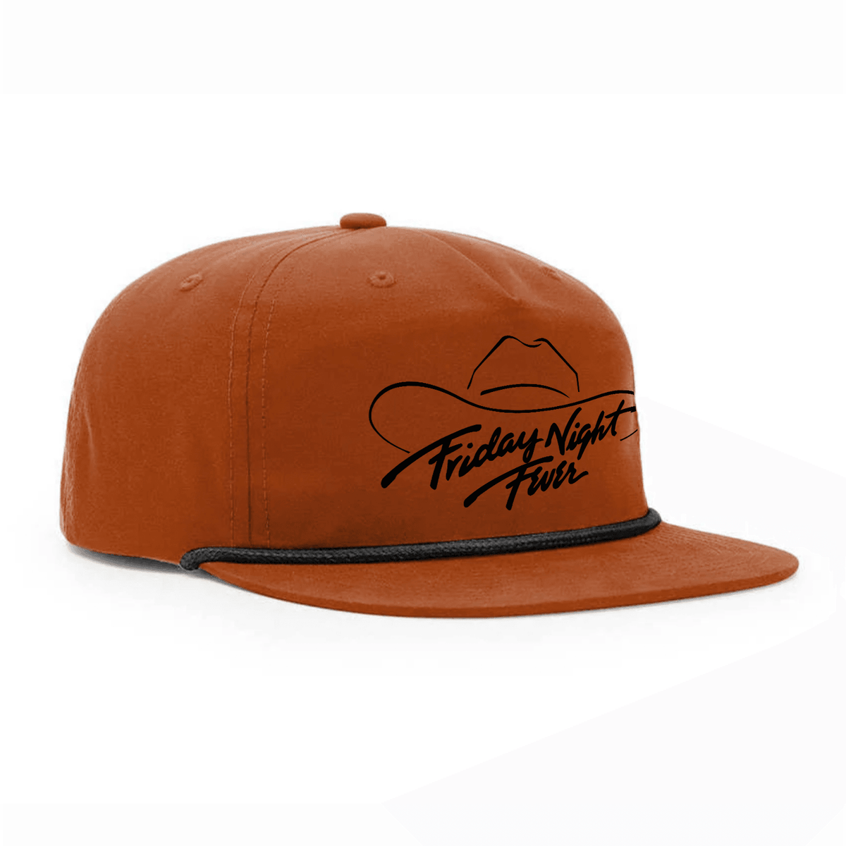 Friday Night Fever Flat Bill Hat - Dark Orange