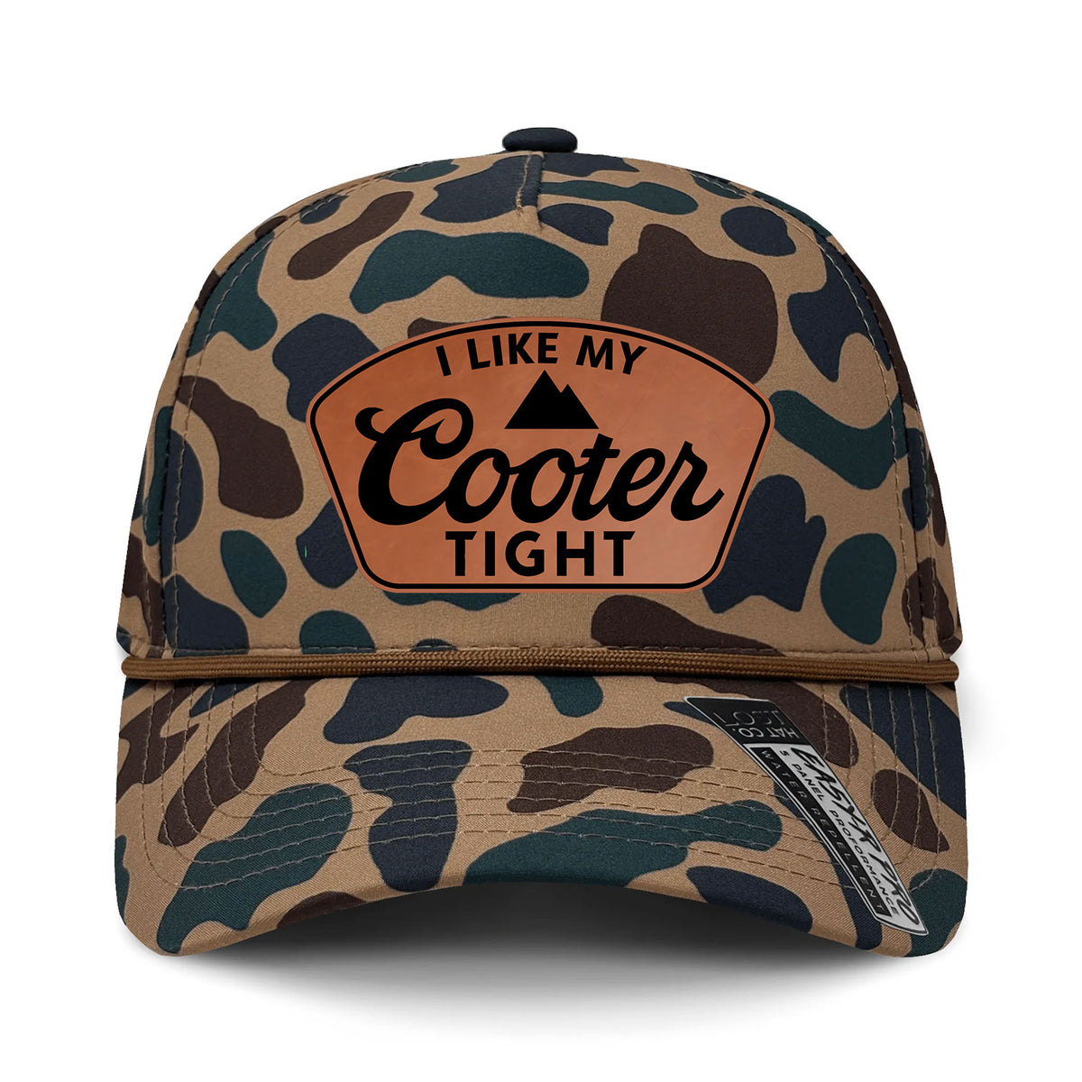 I Like My Cooter Tight Performance Leather Patch Hat
