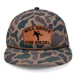 Will Dance For Diesel Flat Bill Rope