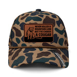 Choked A Cougar Performance Leather Patch Hat
