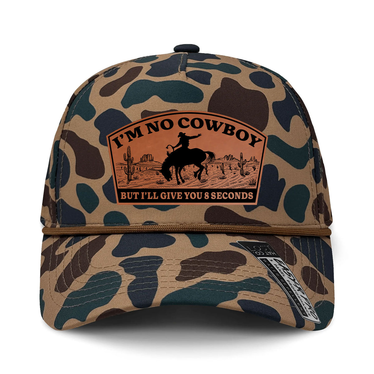 I'm No Cowboy Performance Leather Patch Hat