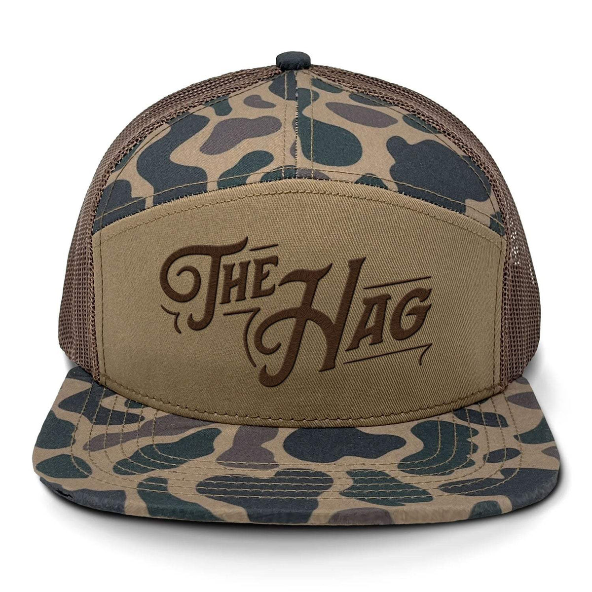 The Hag 7 Panel Embroidered Hat - Delta