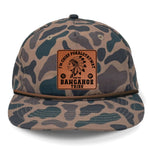 Chief Pokalotatwat Flat Bill Rope Leather Patch Hat