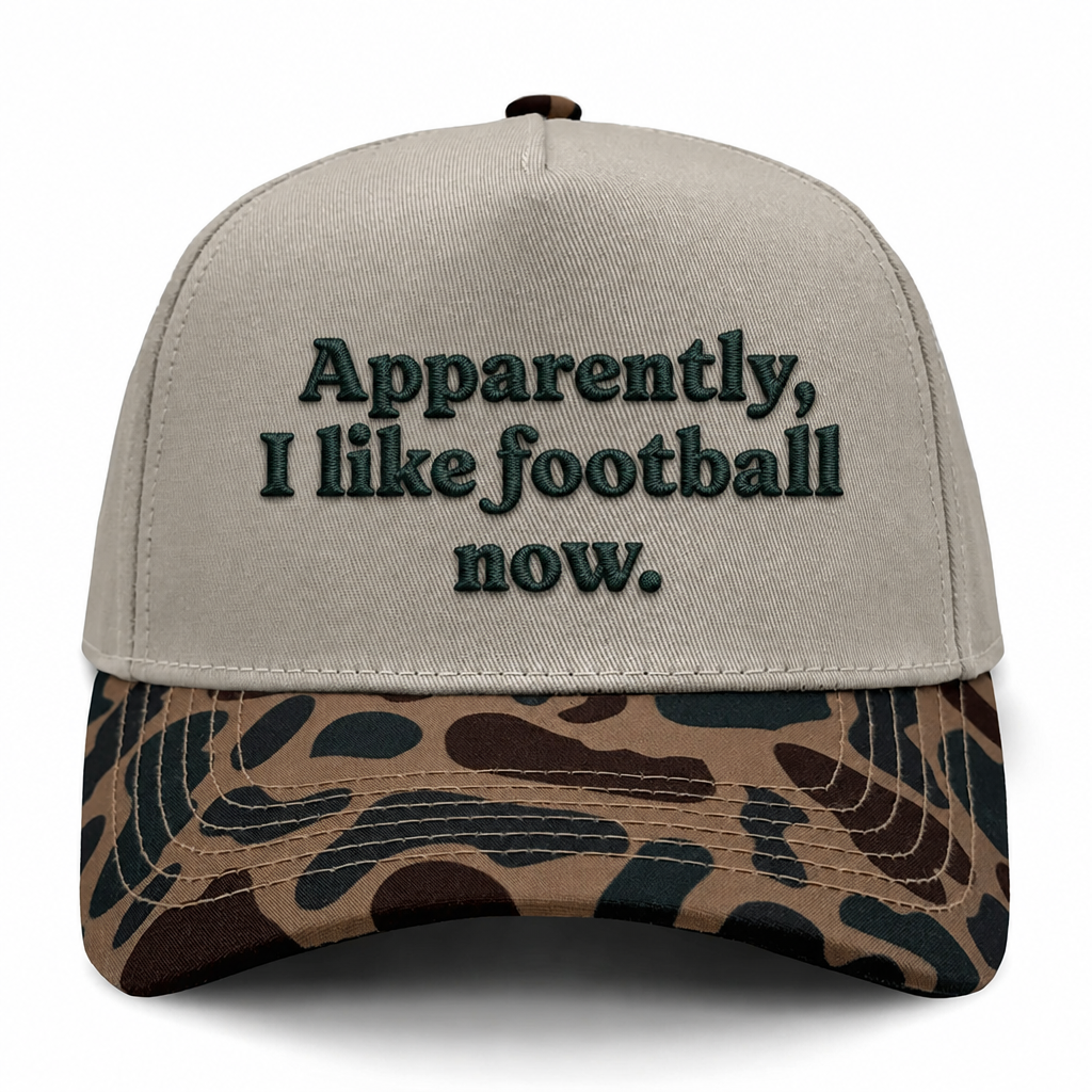 Apparently, I Like Football Embroidered Hat