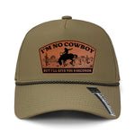 I'm No Cowboy Performance Leather Patch Hat
