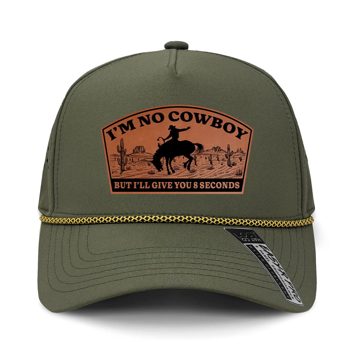 I'm No Cowboy Performance Leather Patch Hat