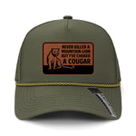 Choked A Cougar Performance Leather Patch Hat