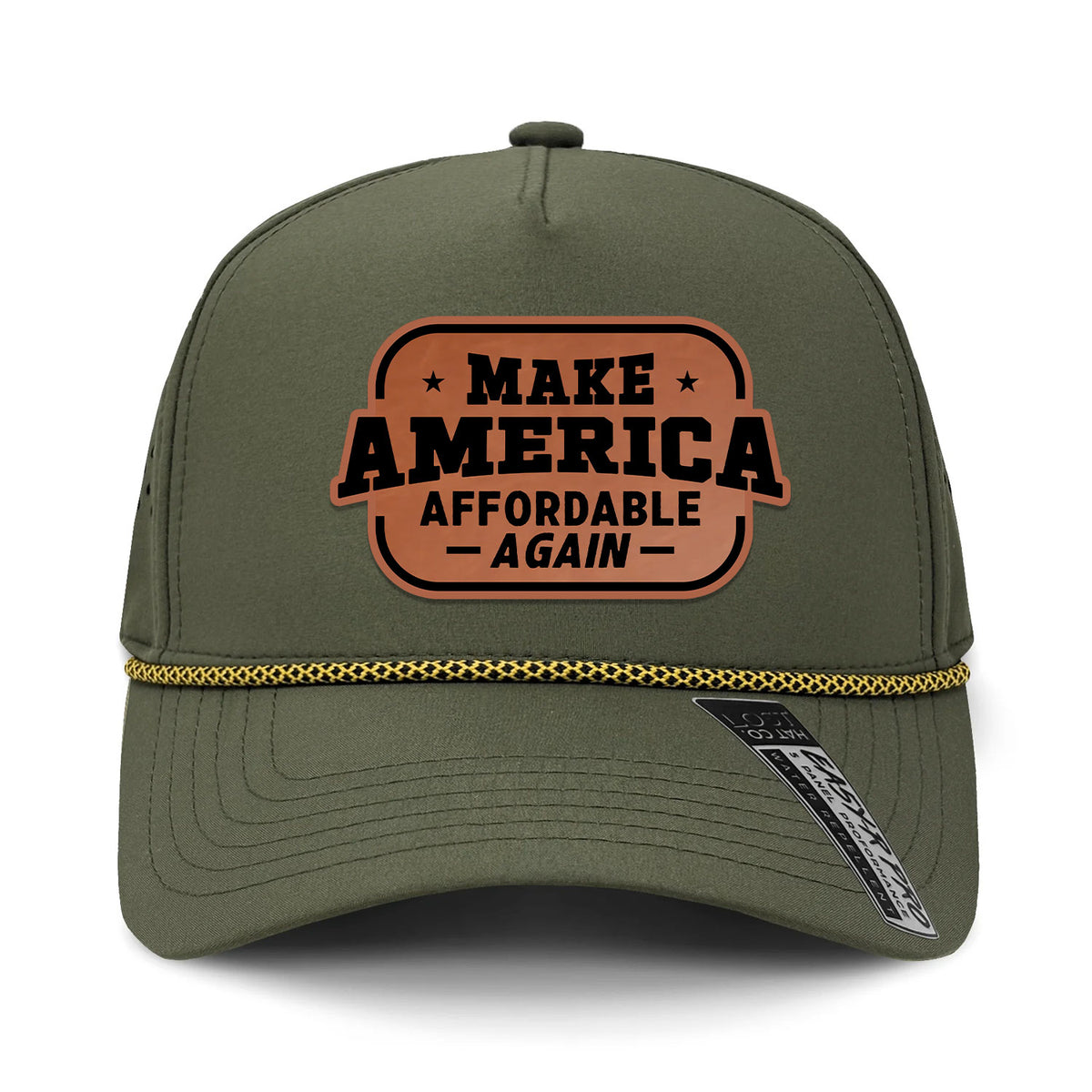 Make America Affordable Again Performance Leather Patch Hat - Gator