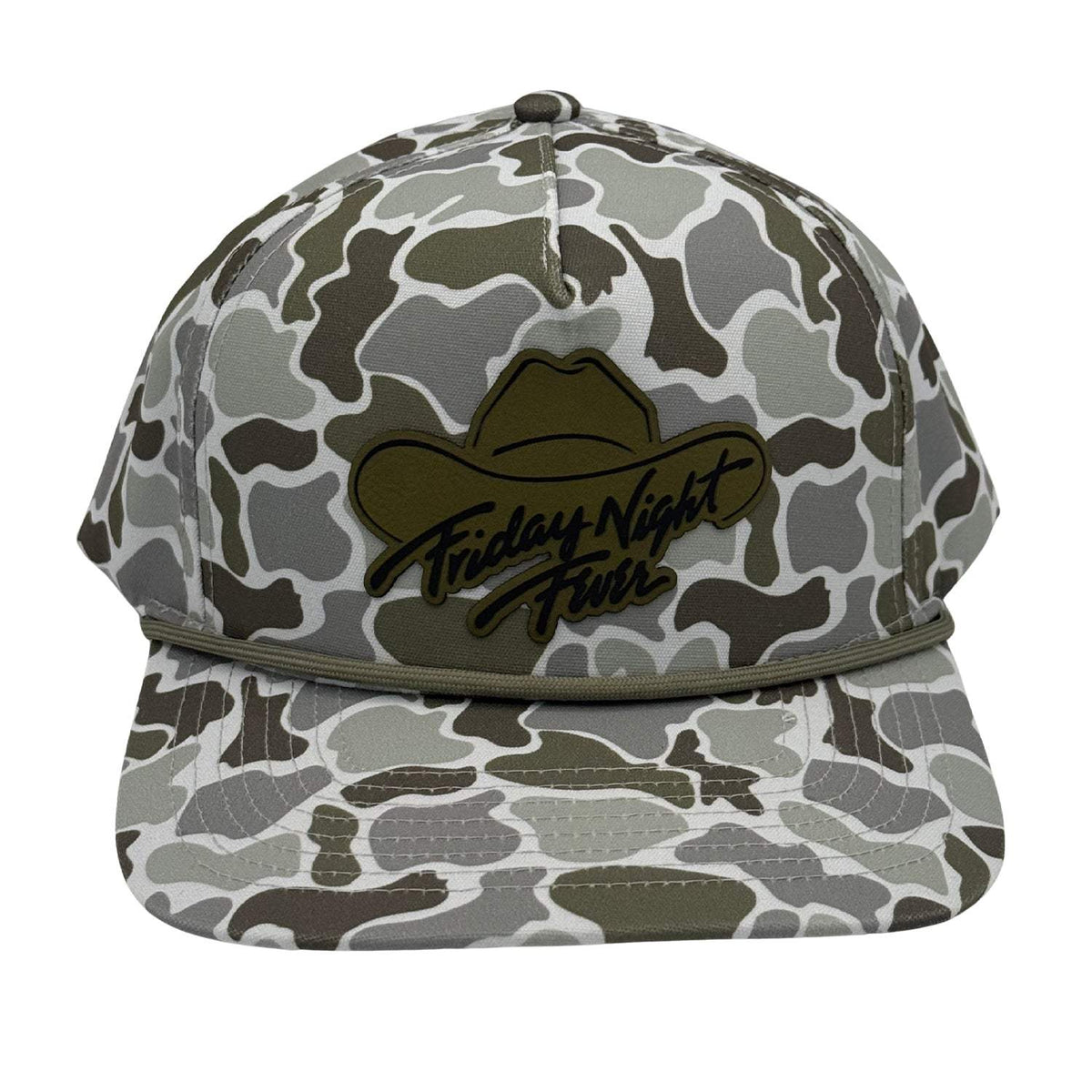 Friday Night Fever Leather Patch Hat - Green / Camo