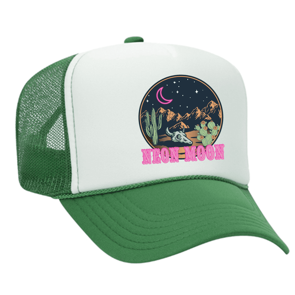 Neon Moon Foam Trucker Hat - Green / White