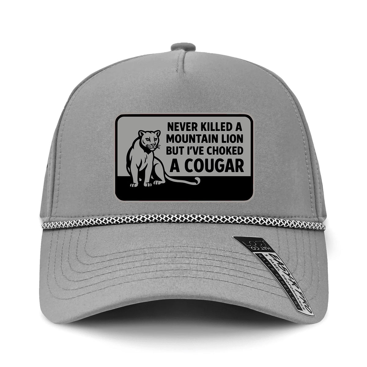 Choked A Cougar Performance Leather Patch Hat