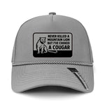 Choked A Cougar Performance Leather Patch Hat