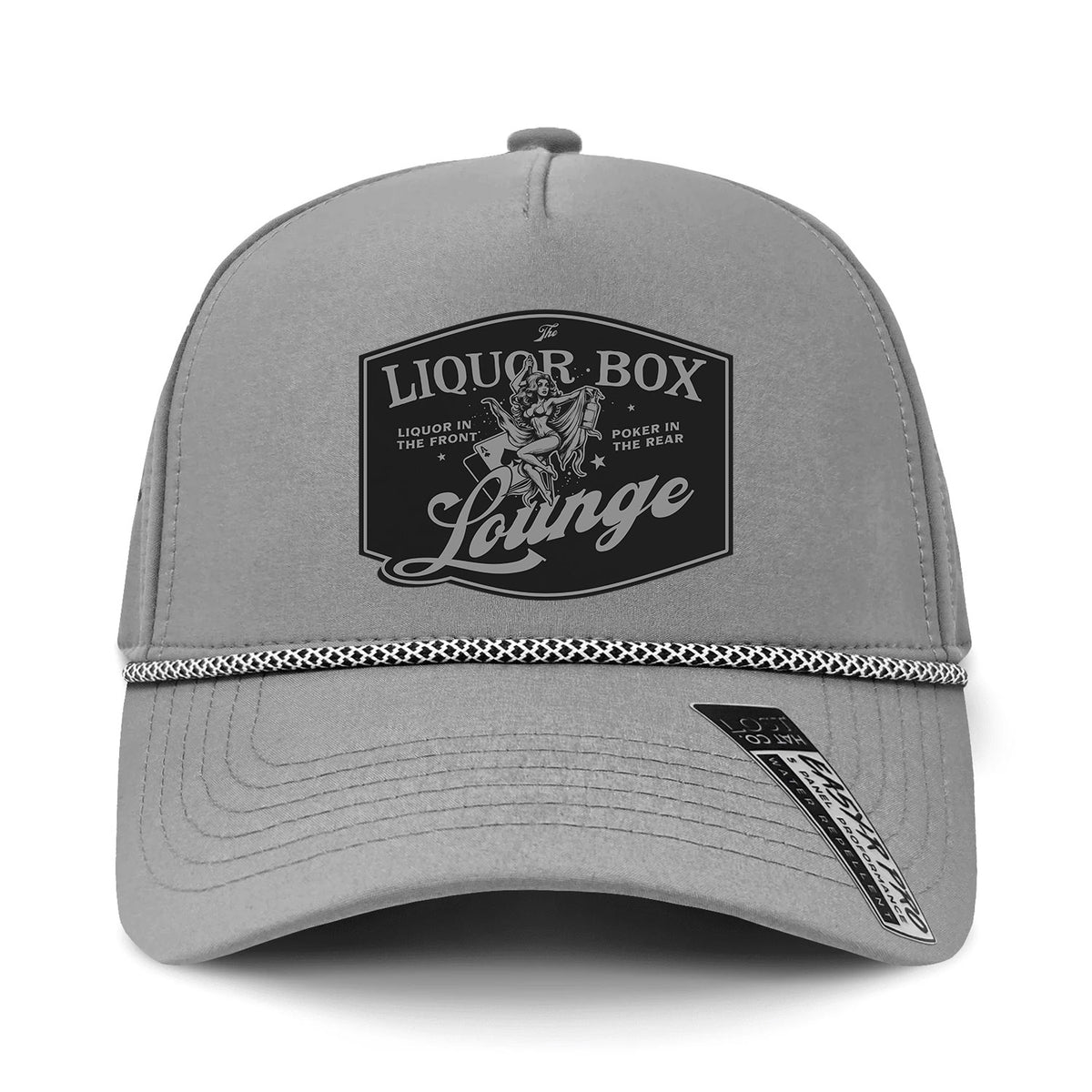 The Liquor Box Lounge Performance Leather Patch Hat