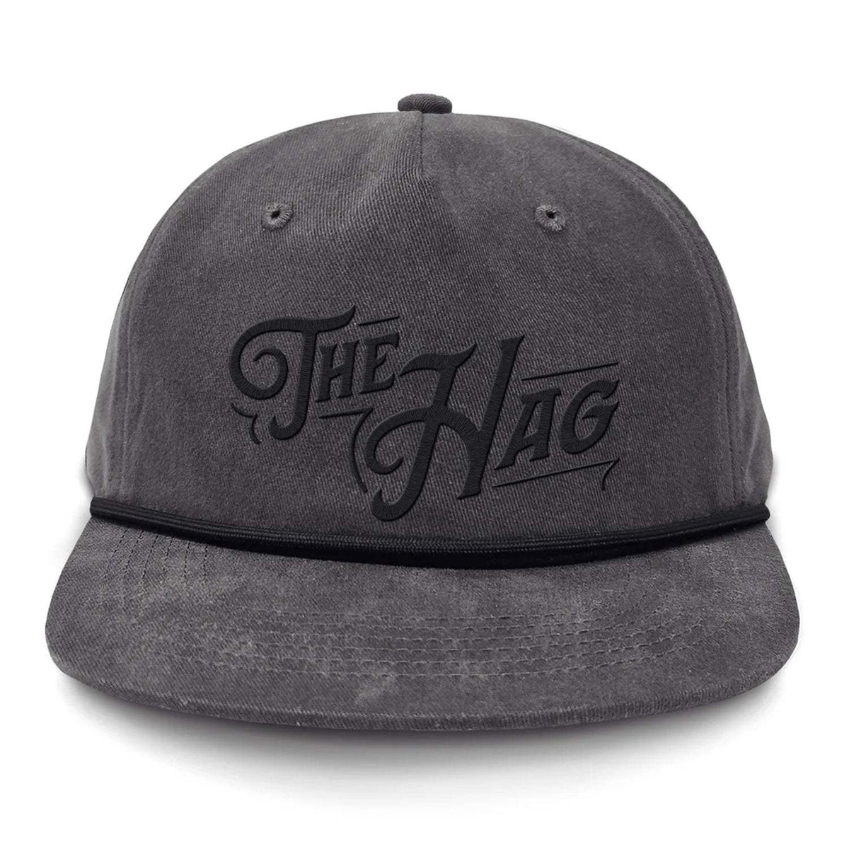 The Hag Embroidered Rope Hat - Gunmetal