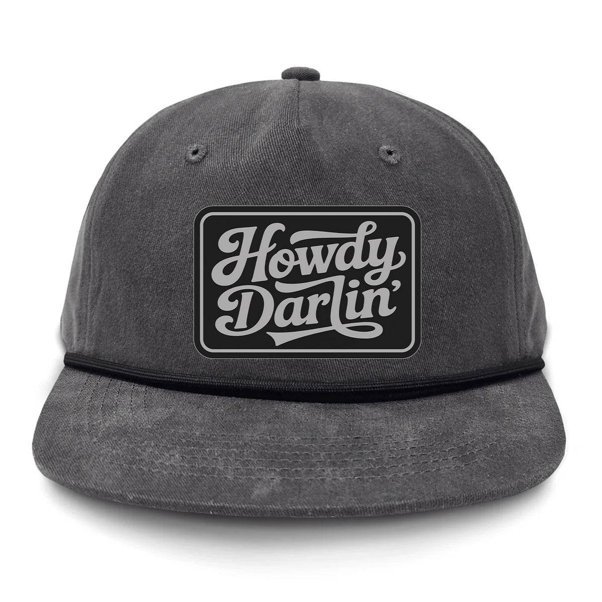 Howdy Darlin' Flat Bill Rope Leather Patch Hat
