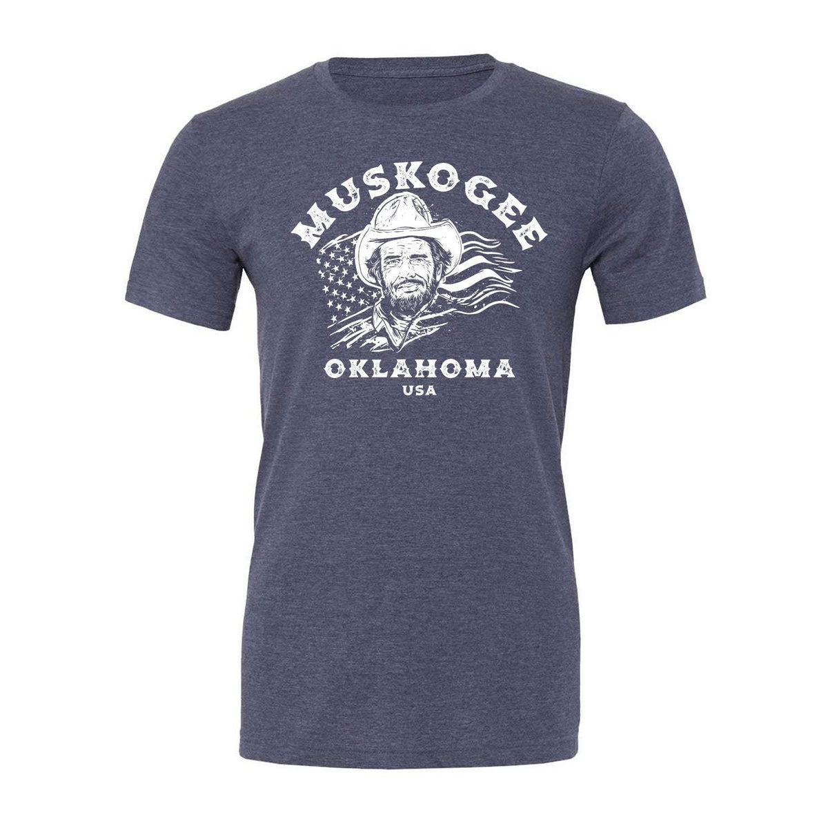 Haggard Old Flag Tee - Heather Navy