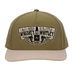 Whiskey & Whitley Green & Tan Patch Hat