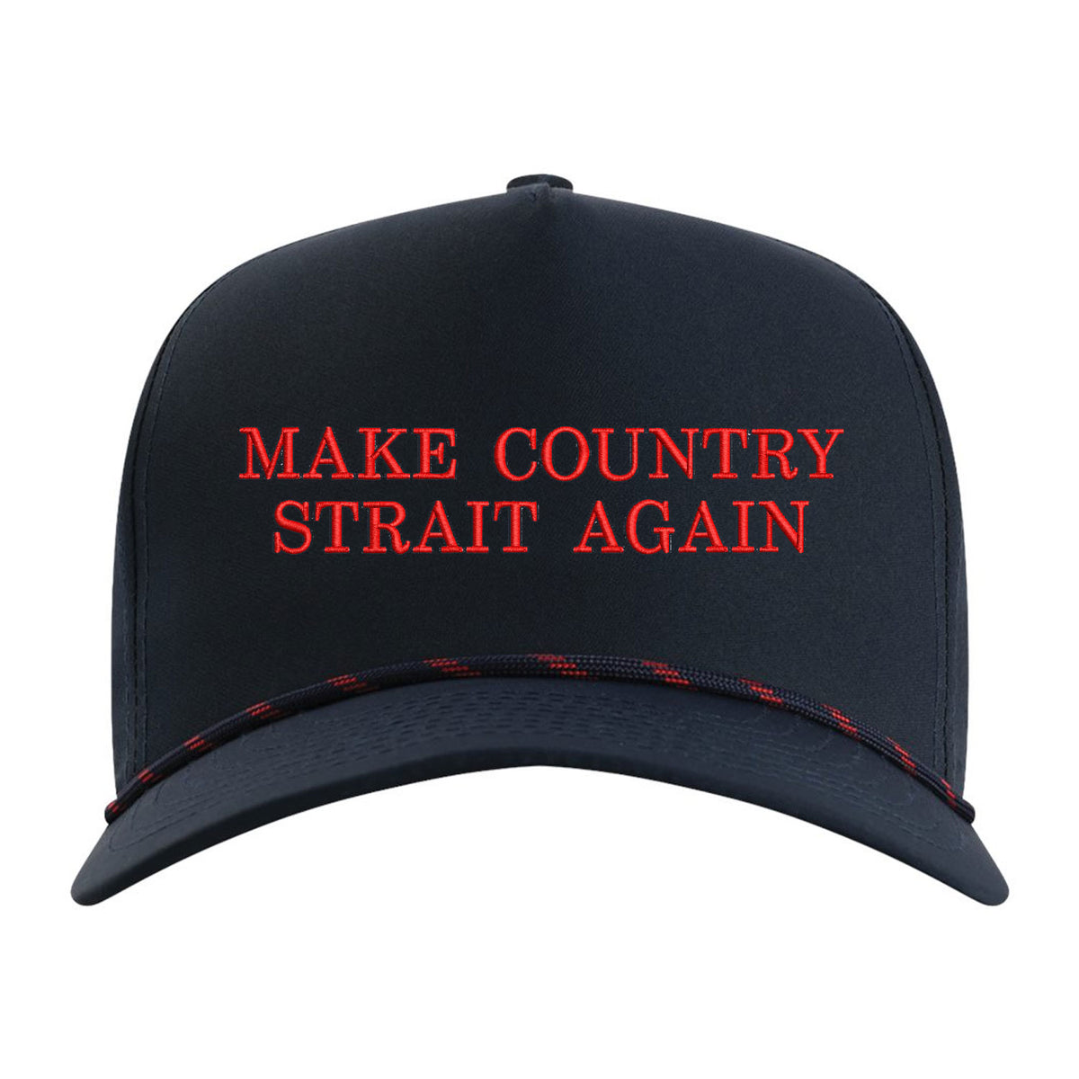 Make Country Strait Again Embroidered Rope Hat