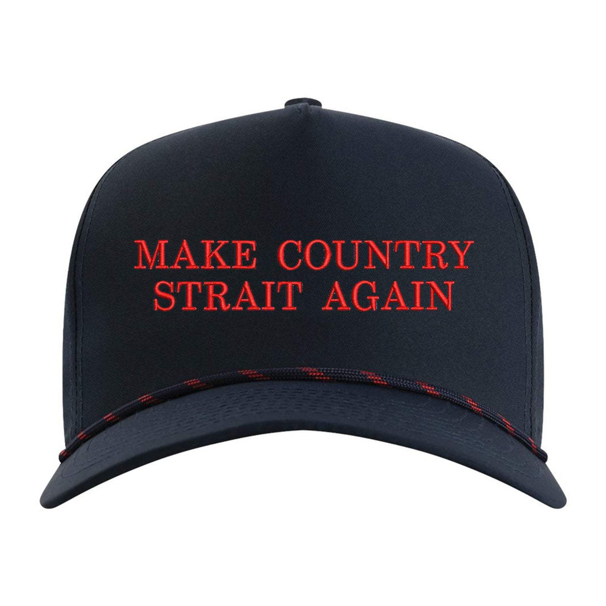 Make Country Strait Again Embroidered Rope Hat