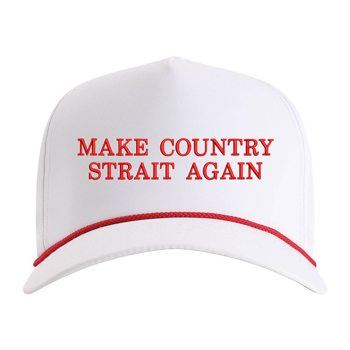Make Country Strait Again Embroidered Rope Hat