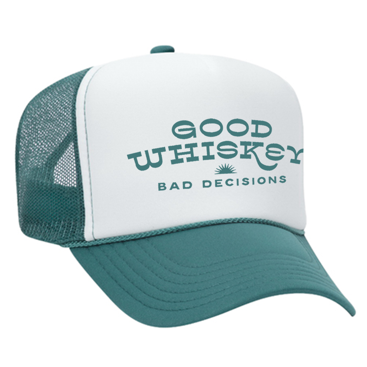 Good Whiskey Bad Decisions Foam Trucker Hat