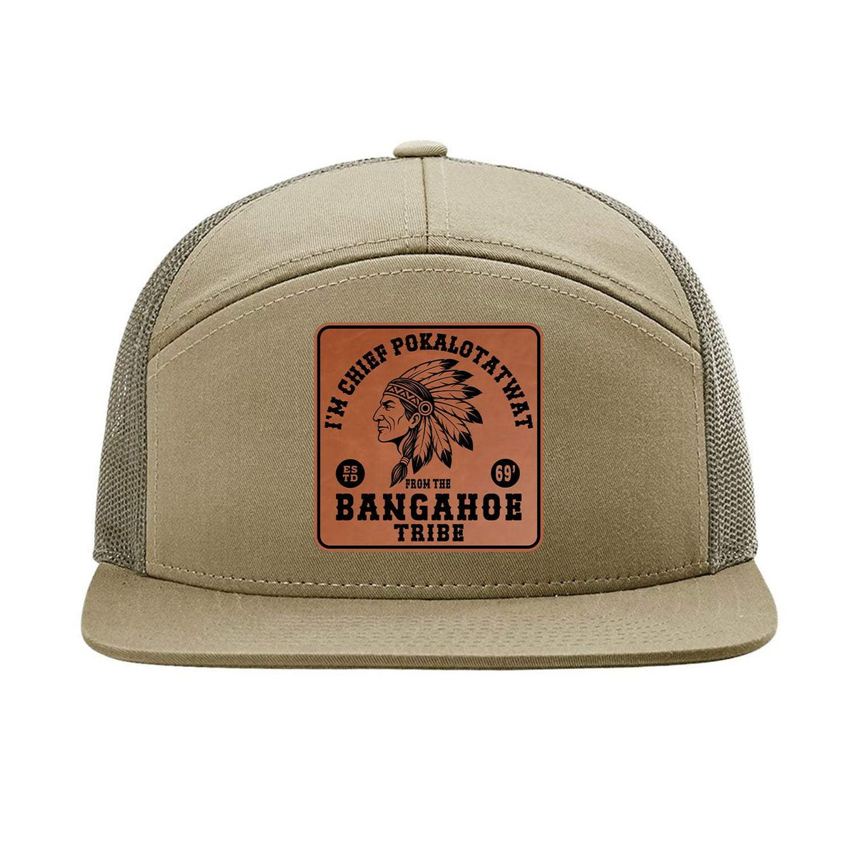 Chief Pokalotatwat 7 Panel Hat - Khaki / Loden