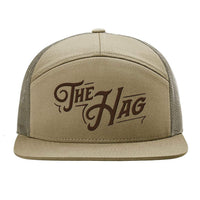 The Hag 7 Panel Embroidered Hat - Khaki / Loden