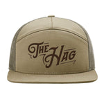 The Hag 7 Panel Embroidered Hat - Khaki / Loden