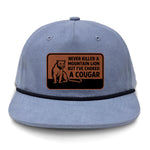 Choked A Cougar Flat Bill Rope Leather Patch Hat