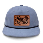 Howdy Darlin' Flat Bill Rope Leather Patch Hat