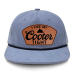 I Like My Cooter Tight Flat Bill Rope Leather Patch Hat