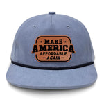 Make America Affordable Again Flat Bill Rope Leather Patch Hat