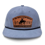 I'm NoCowboy Flat Bill Rope Leather Patch Hat