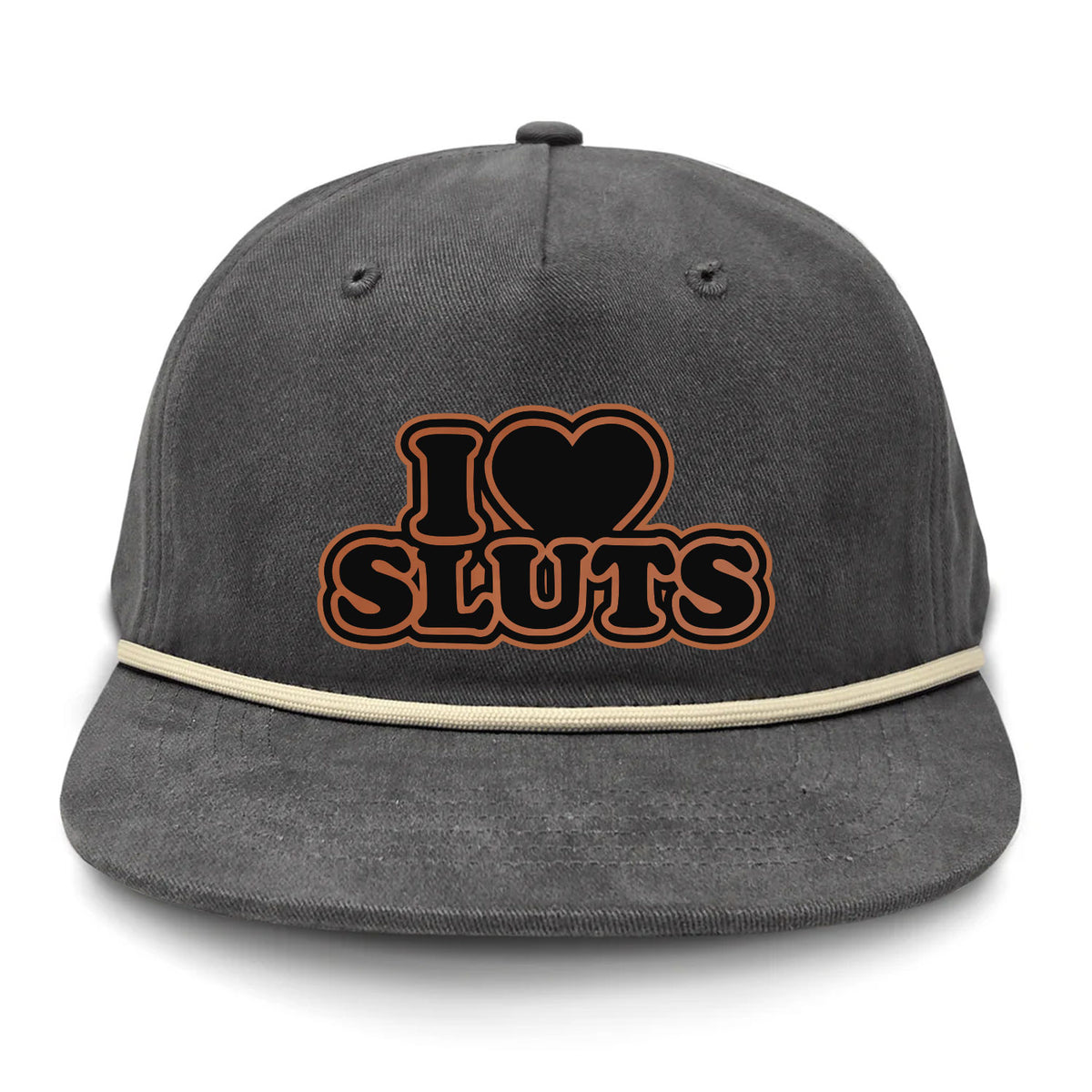 I Love Sluts Flat Bill Rope