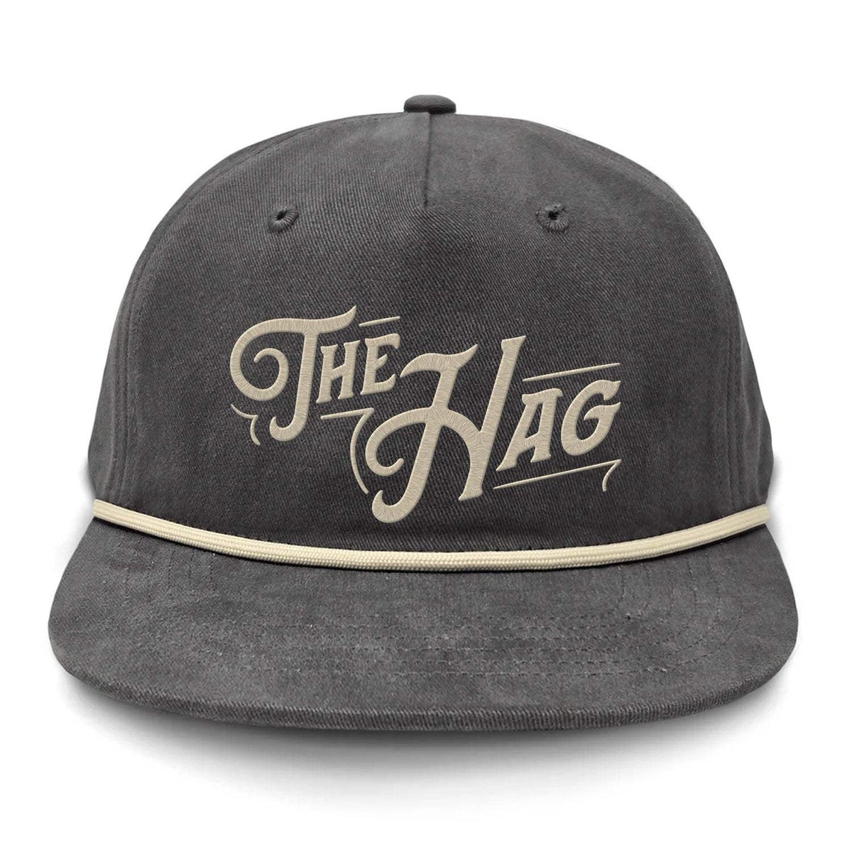 The Hag Embroidered Rope Hat - Lead