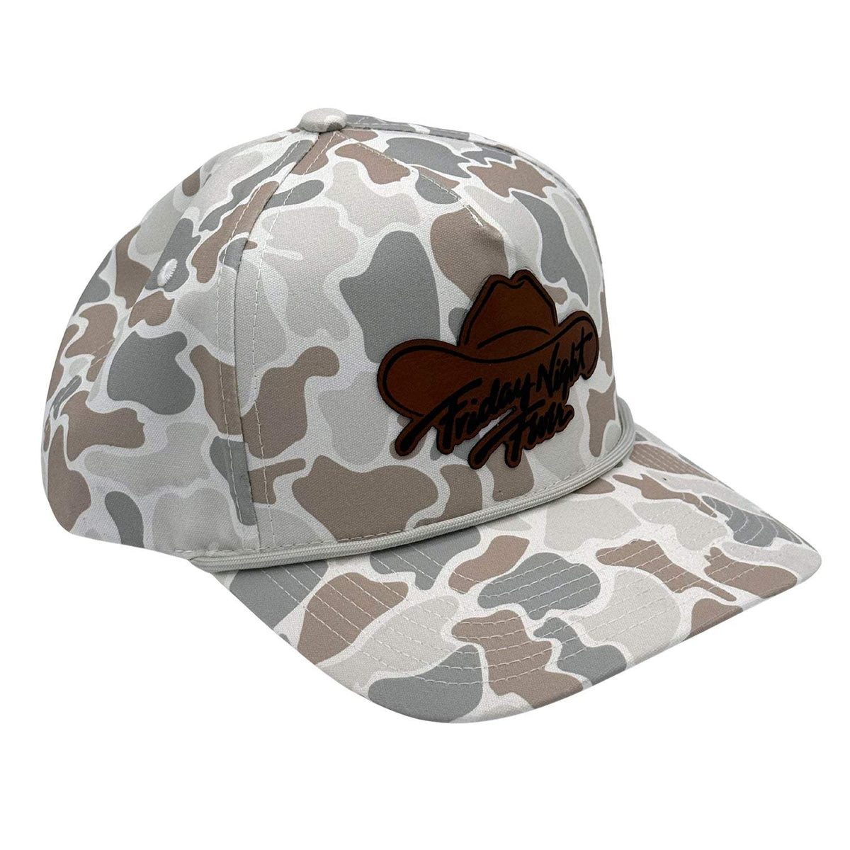 Friday Night Fever Leather Patch Hat SALE - Light Camo